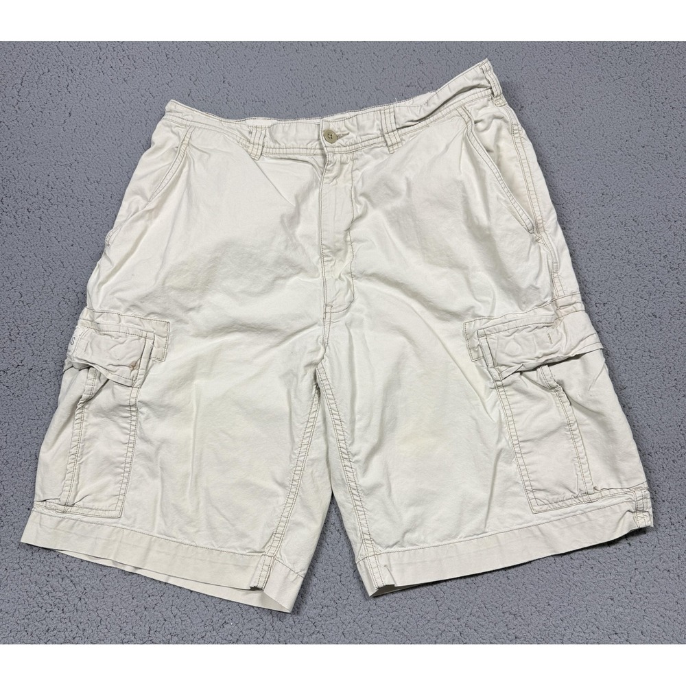 Polo Jeans Company Cargo Shorts Mens 36 Beige Canvas Military RL 67 11 Inseam‎
